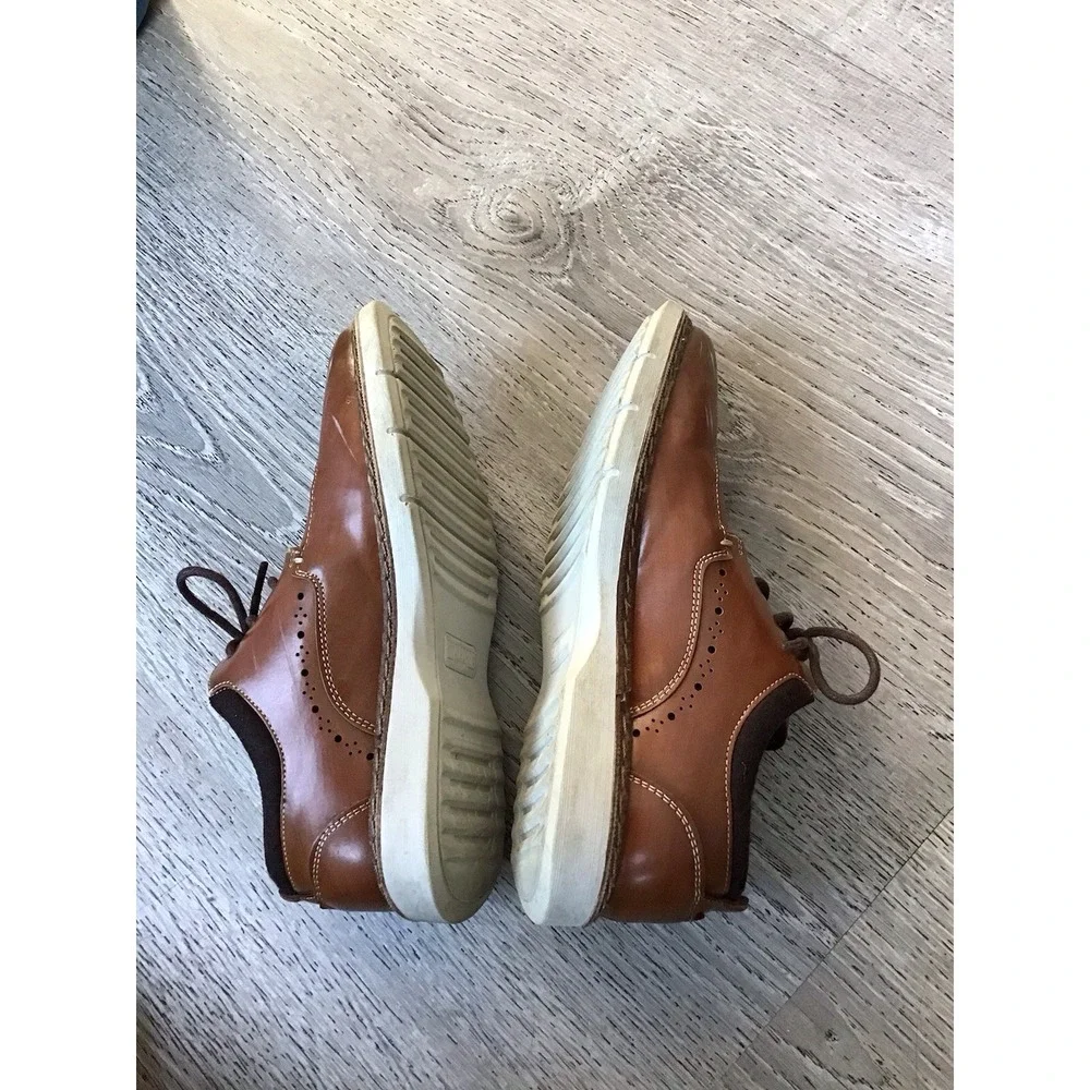 Stacy Adams Est.1875 Shoes Boys Size 2 M Brown Leather Wingtip Oxfords 43436-221
